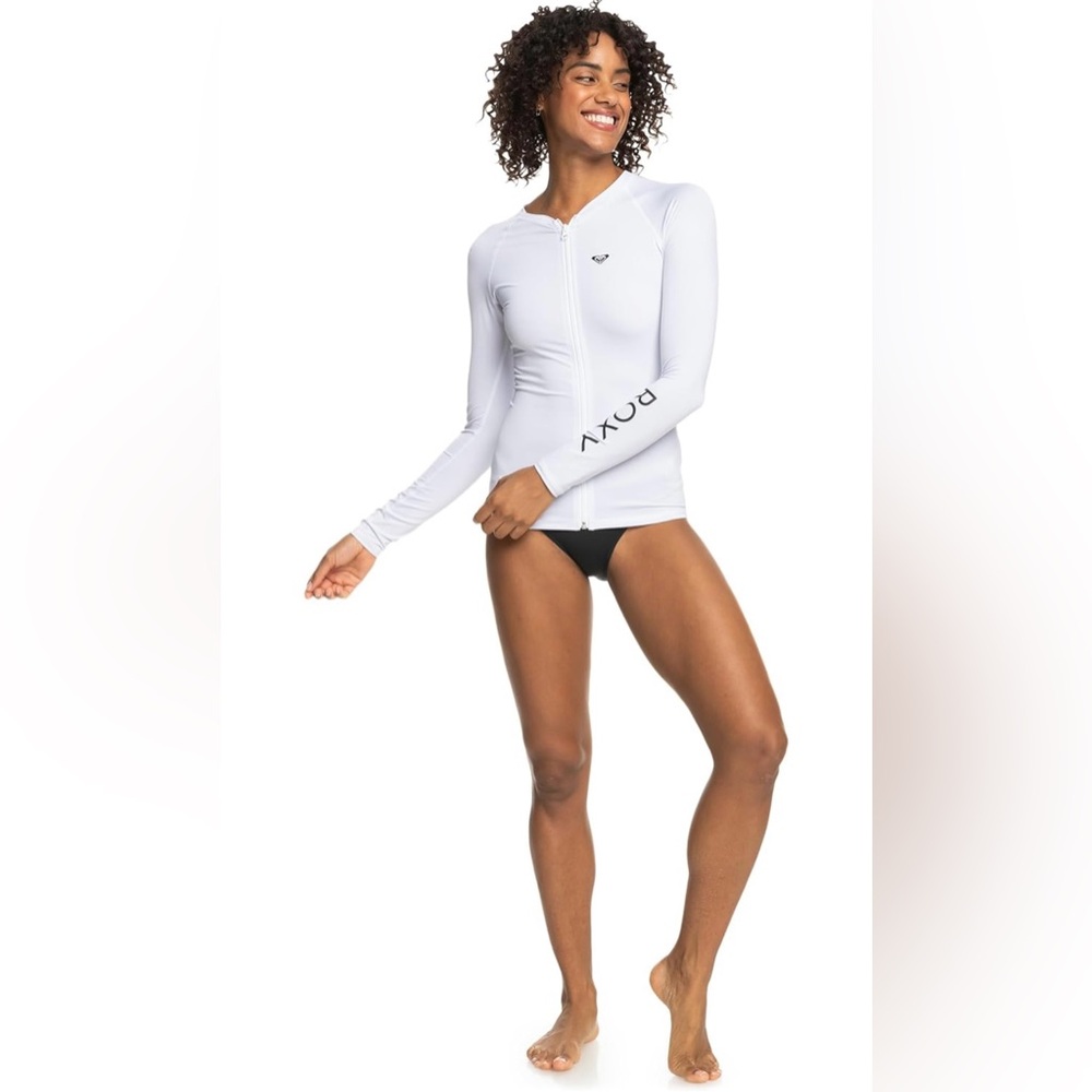 Roxy Women's Essentials Long Sleeve Zip-Up Rashguard